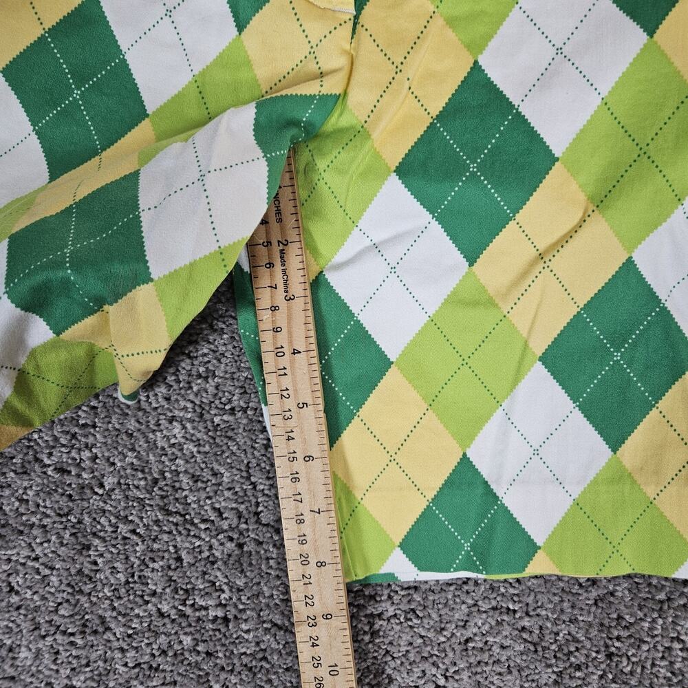 Loudmouth Shorts Womens 0 Kelly Green Argyle Golf A Tisket A Tasket Preppy - Picture 10 of 12